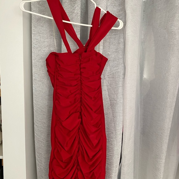 Le Chateau Red Cocktail Dress - Picture 3 of 5